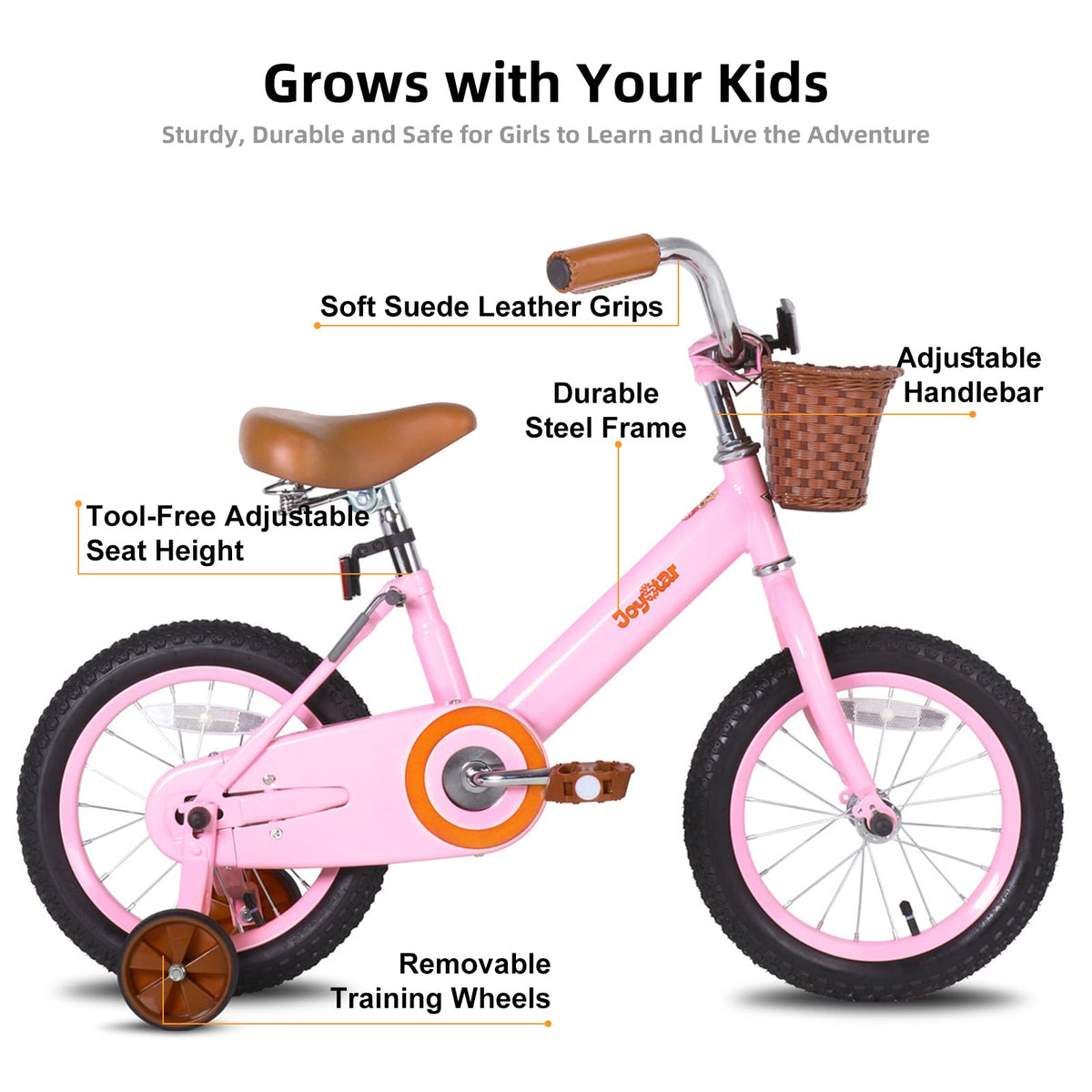 12-16" Kids Bike with Training Wheels X86805