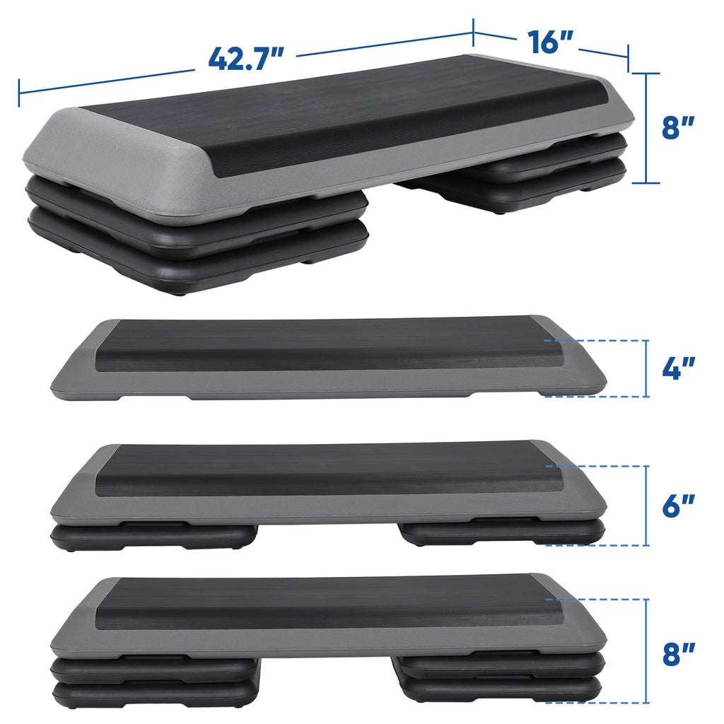 Adjustable Aerobic Stepper with 4 Risers S8985