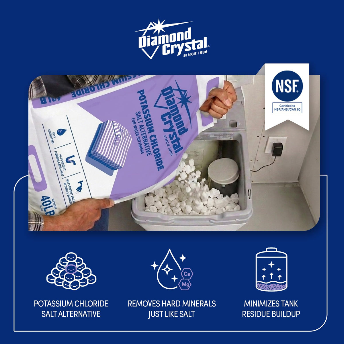 Potassium Chloride Salt Alternative 3 Pack 40 Pounds H418378