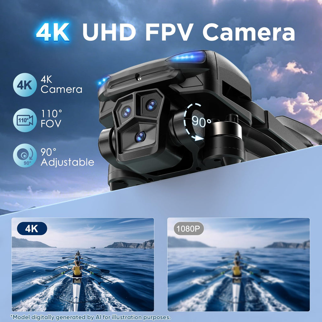 4K Camera GPS Foldable Drone with 4.5” HD Screen Controller R64918