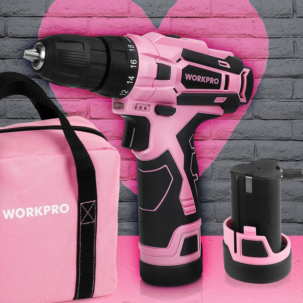 Pink Cordless Drill Driver Set J23710