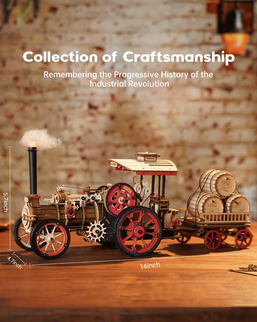 3D Puzzle 469pcs Wooden Mechanical Assembly Model Kit U247442