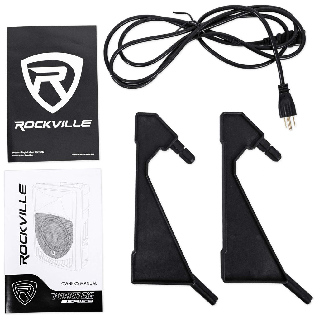 15" 1000W PA Speaker 2-Pack with Mics F209377