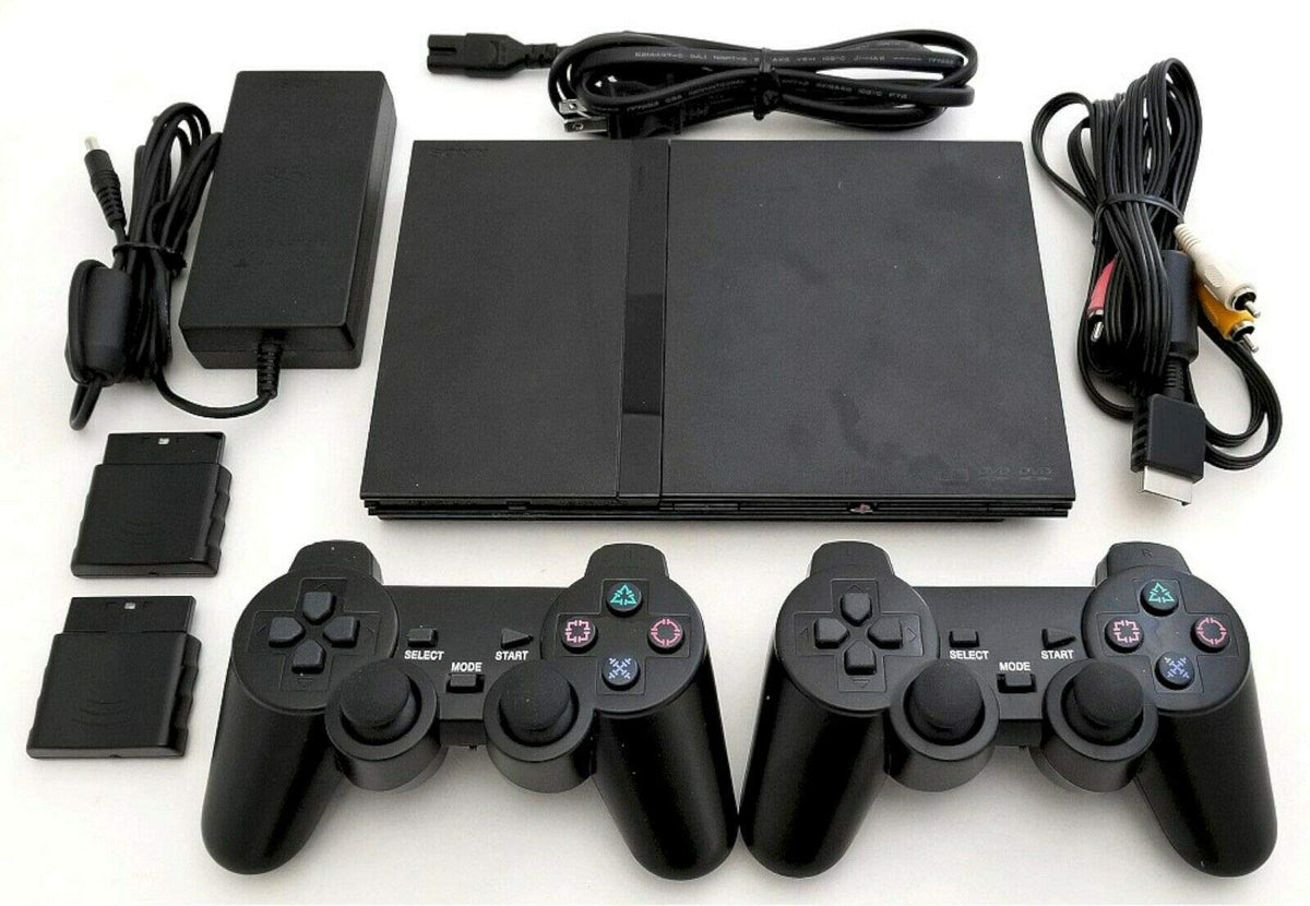 PS2 Slim Gaming Console with 2 Wireless Controllers I37266