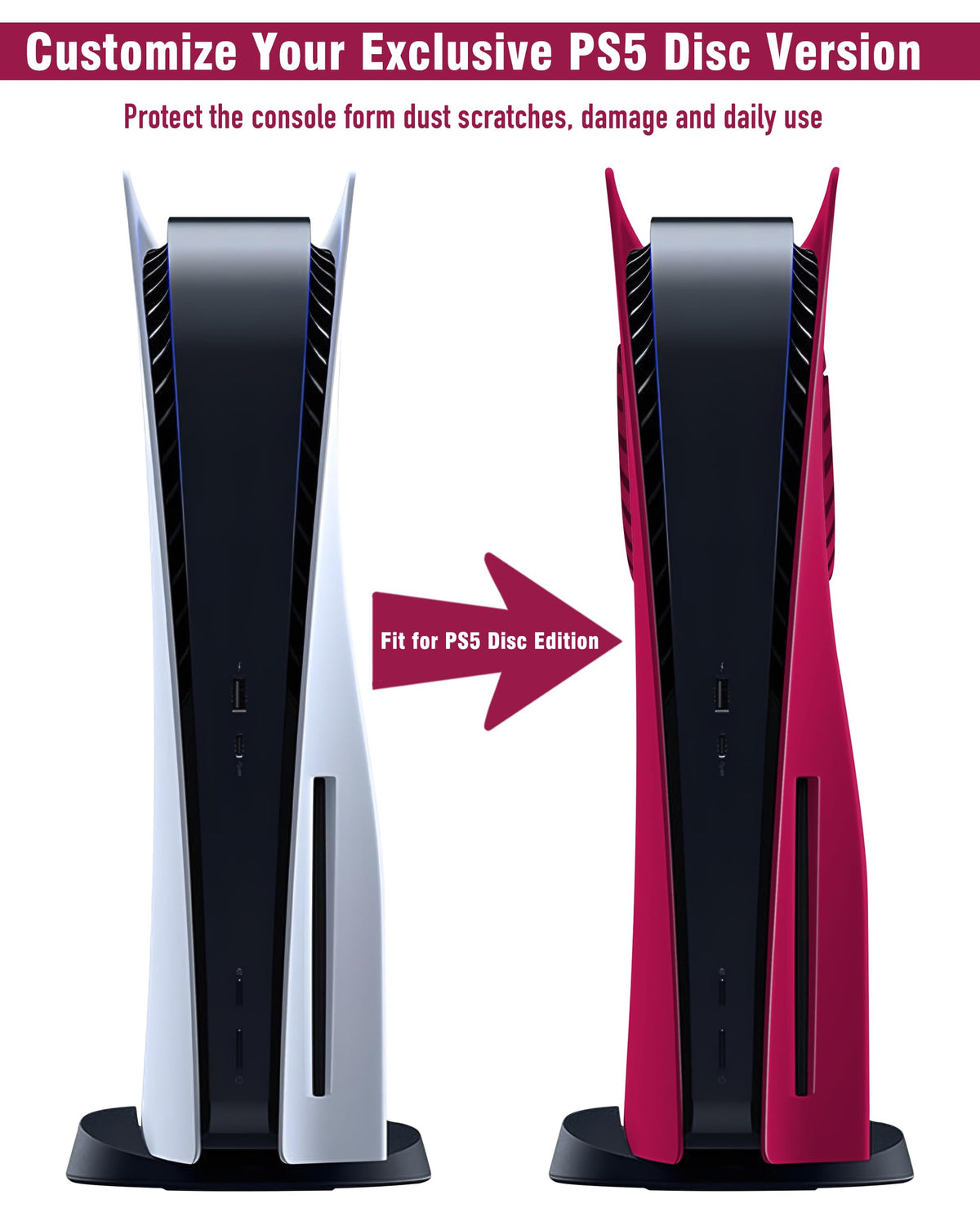 Cosmic Red Vented Faceplate for PS5 Disc Edition D40923
