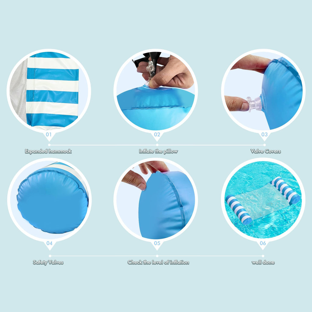 5 Pack 4-in-1 Inflatable Pool Floats J12220