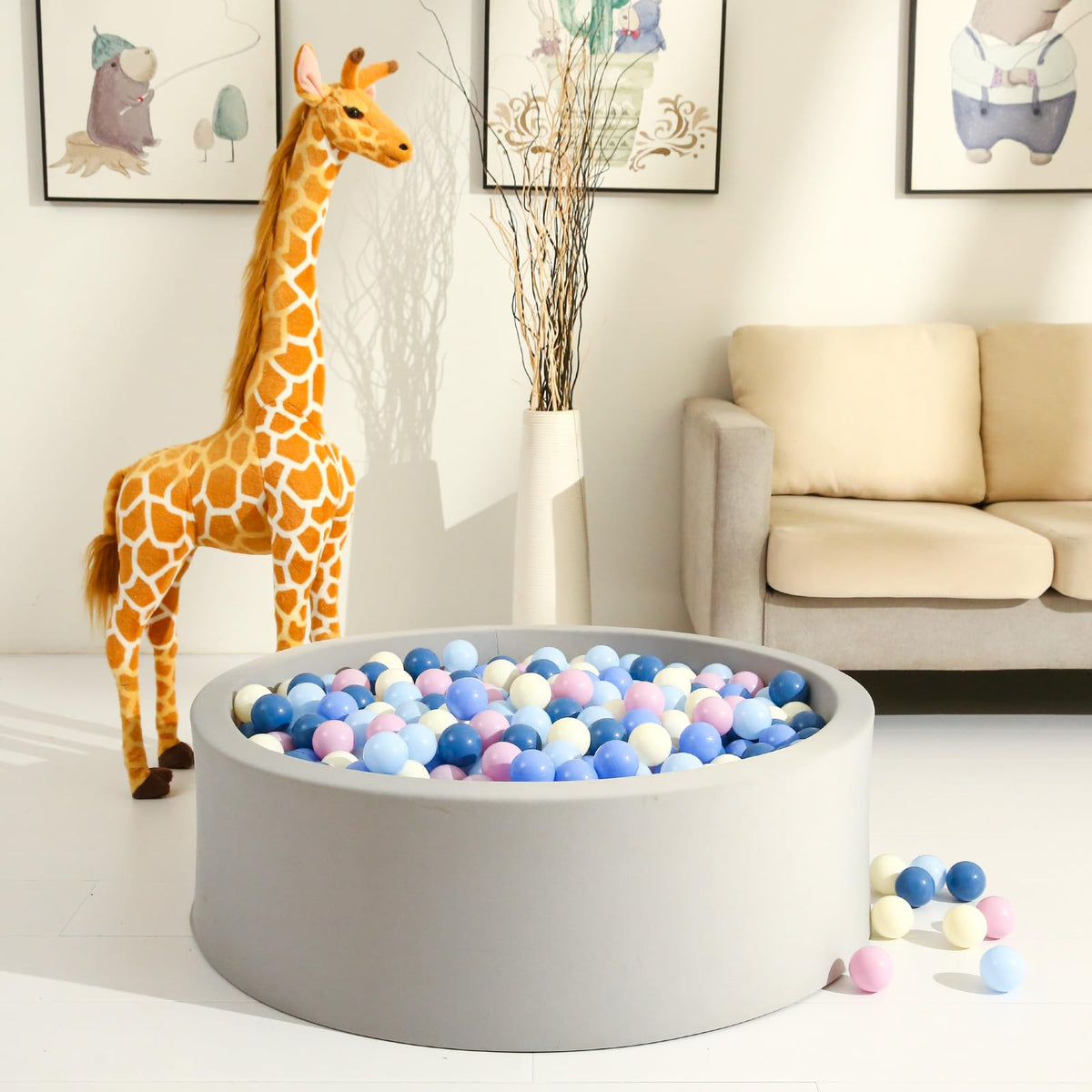 Cream Ball Pit Balls 100 Balls 2.2 Inch Y29328
