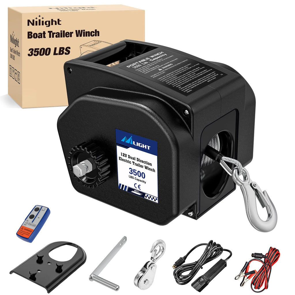 3500 lbs Portable Electric Boat Trailer Winch G9700