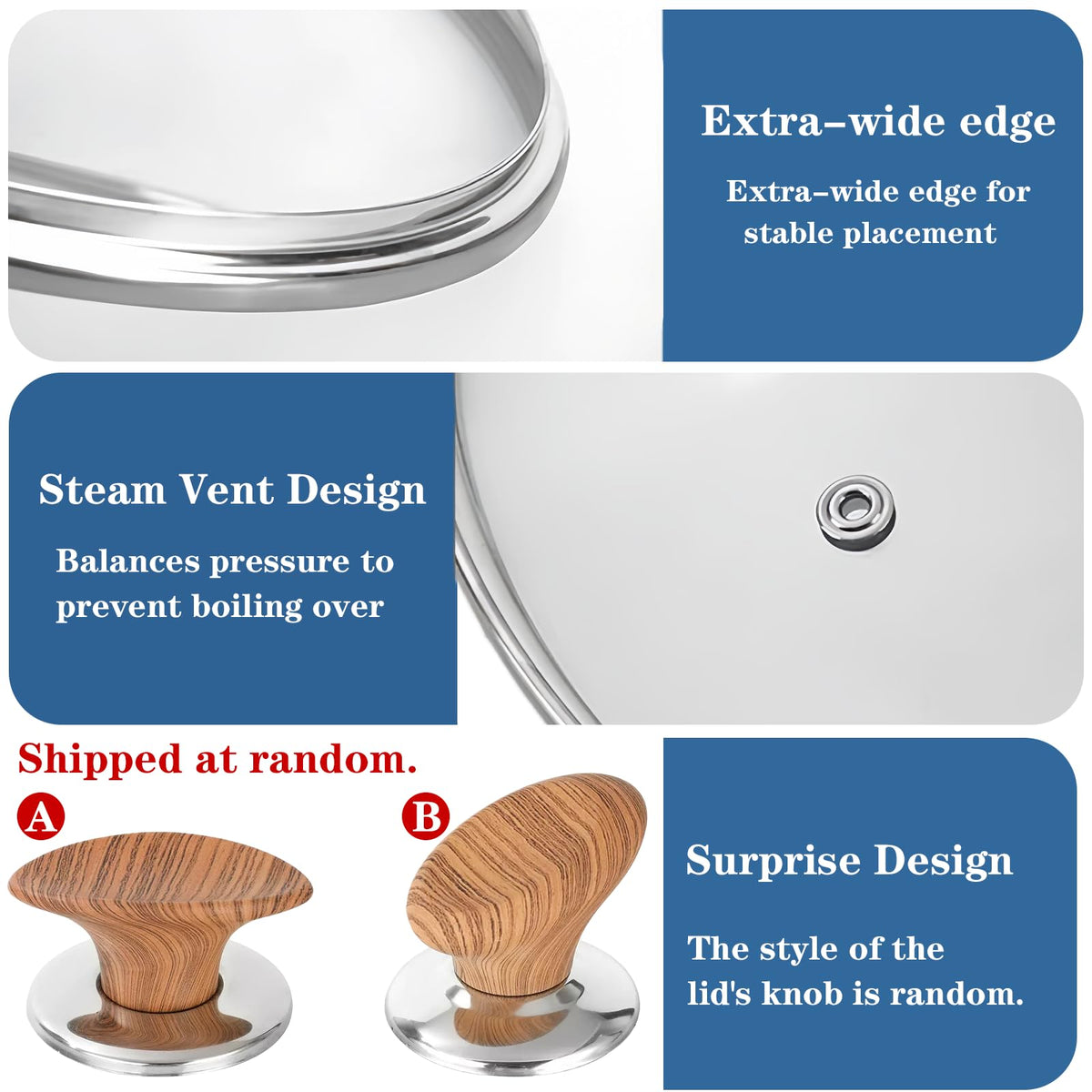 9.5 Inch Glass Lid with Knob G75985