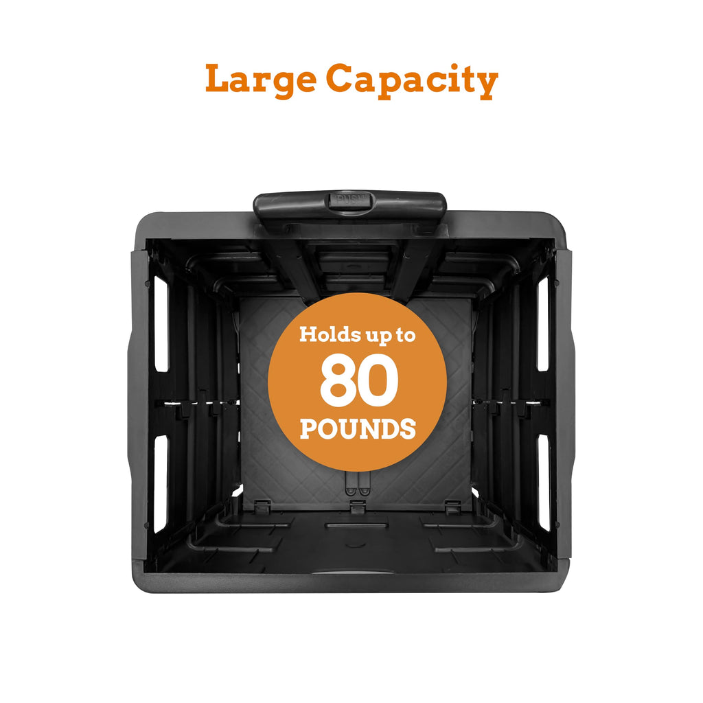 Collapsible 2 Wheel Utility Cart with Telescopic Handle, Black C2717