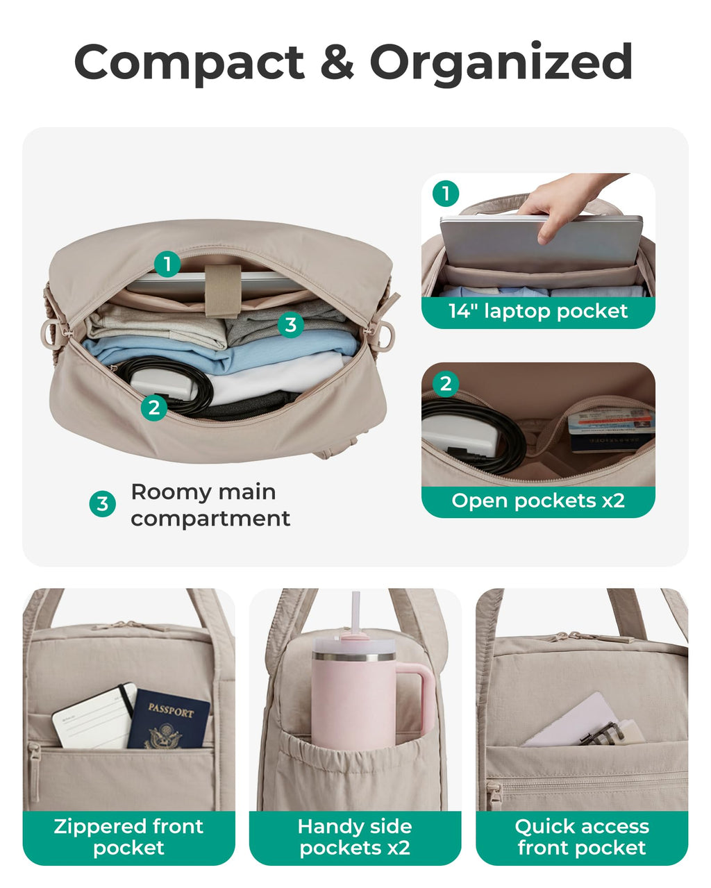 Expandable Travel Duffel Bag Set X2927
