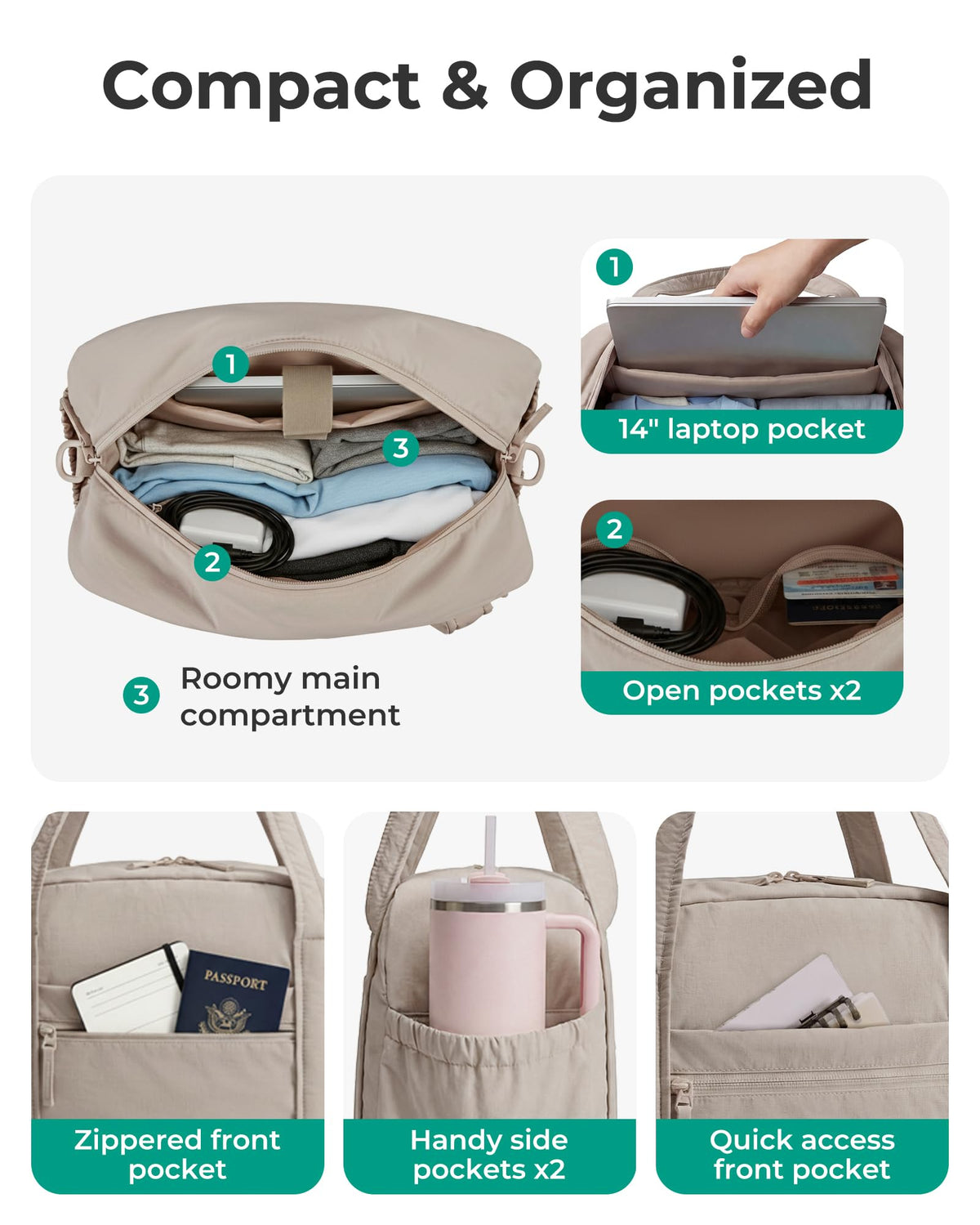 Expandable Travel Duffel Bag Set X2927