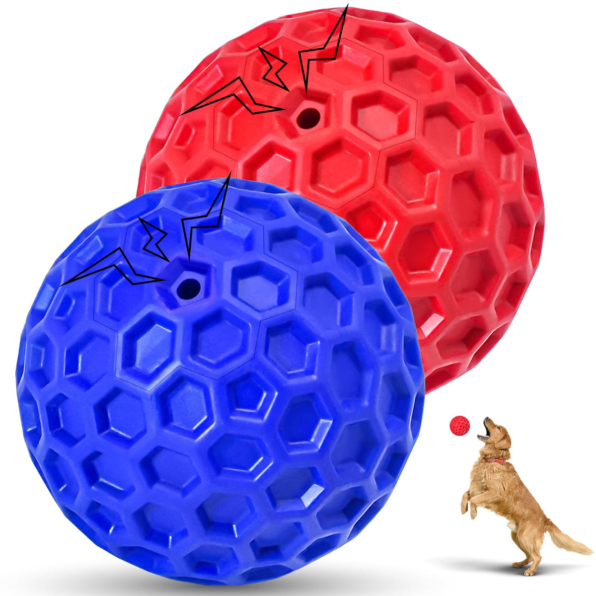 2 Pack Rubber Dog Chew Balls N361327