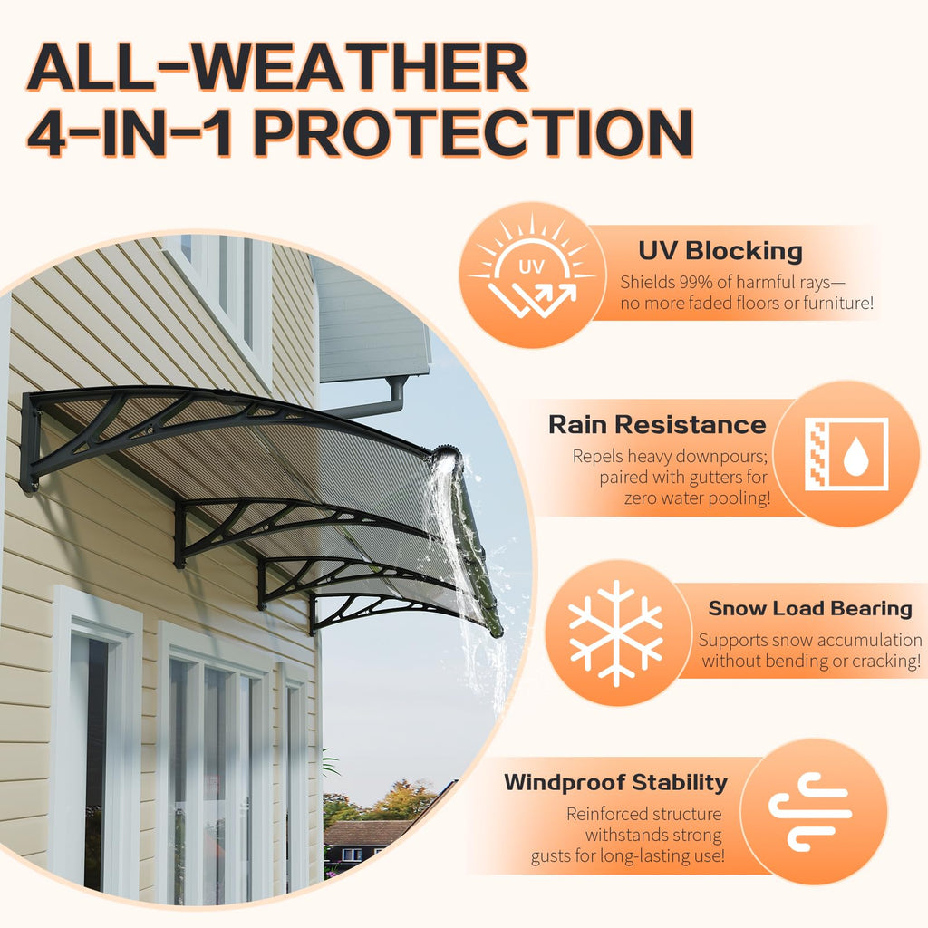 40x48in UV Rain Proof Door Awning N407