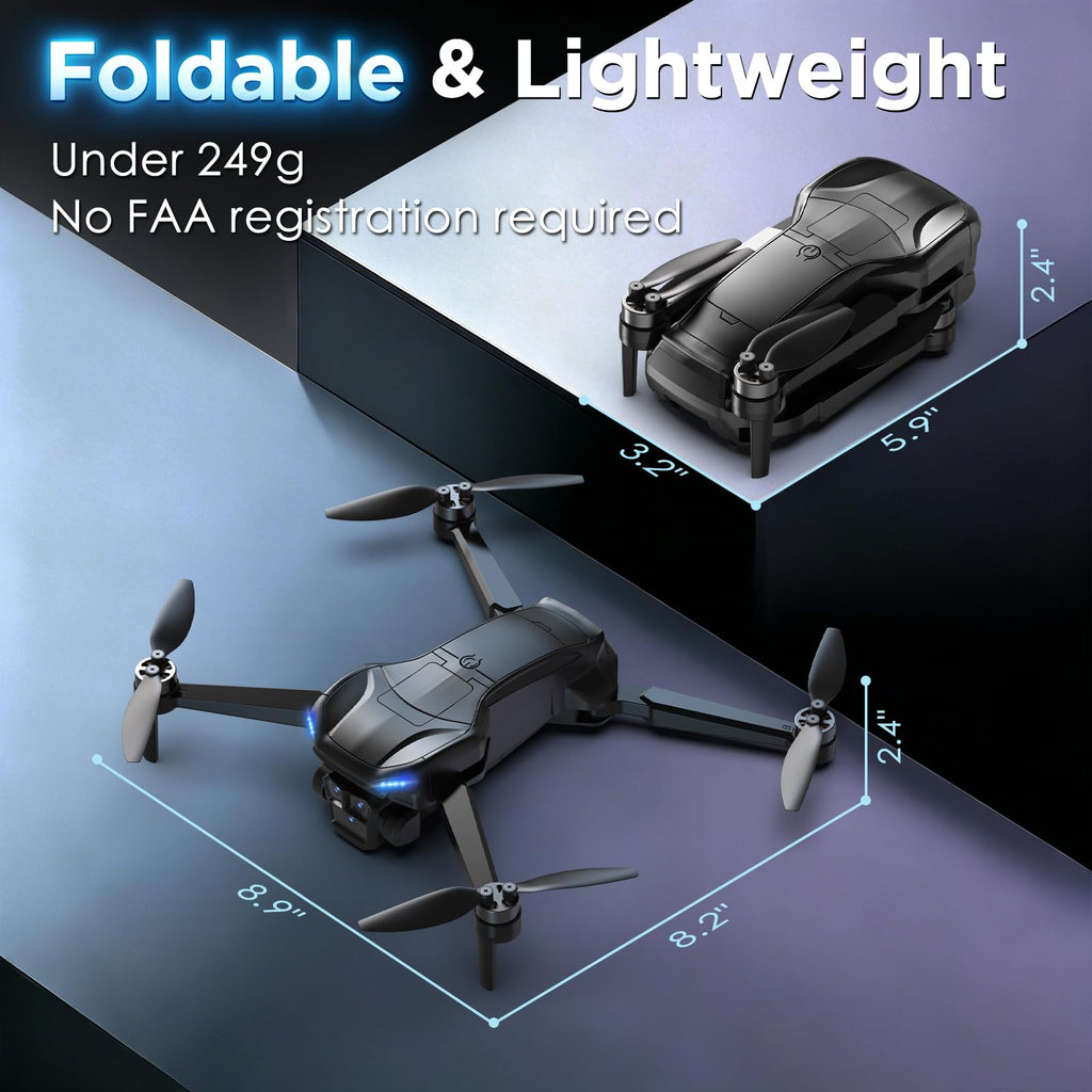 4K Camera GPS Foldable Drone with 4.5” HD Screen Controller R64918