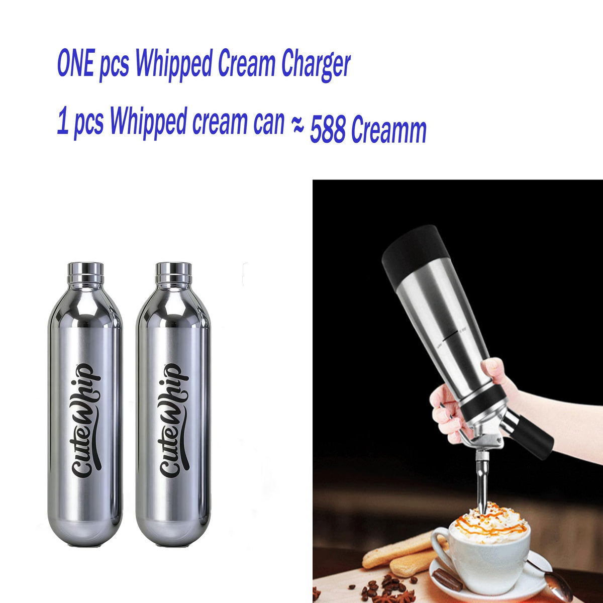 8g Whipped Cream Chargers 10-Pack Food-Grade Nitrous Oxide Cartridges A8240