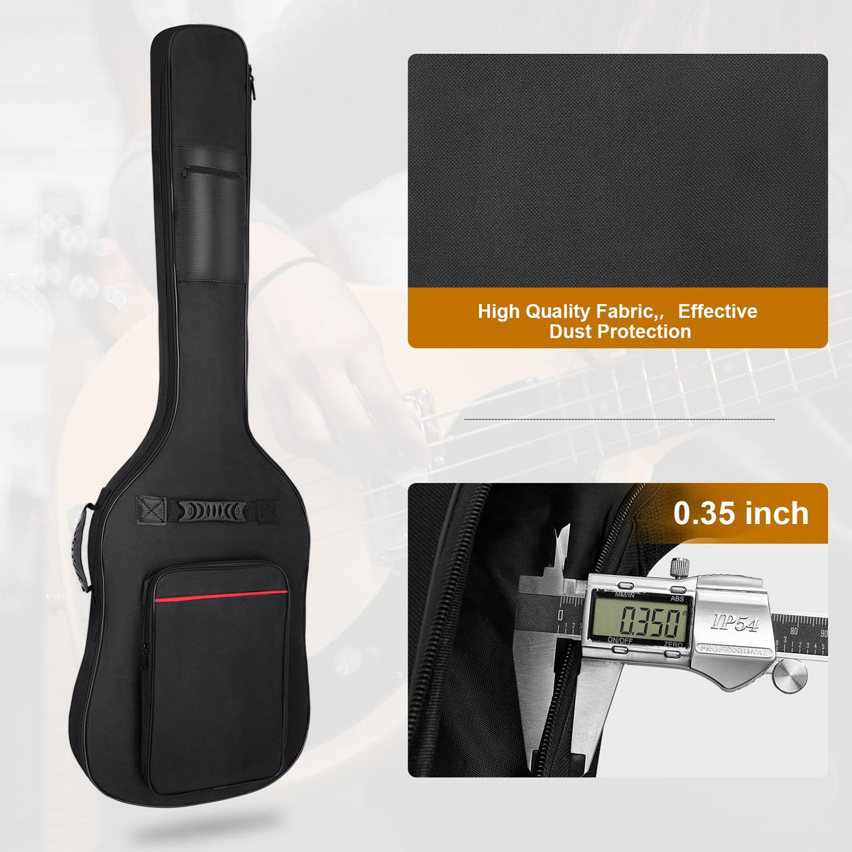 7mm Padding Waterproof Electric Bass Guitar Bag Q62577
