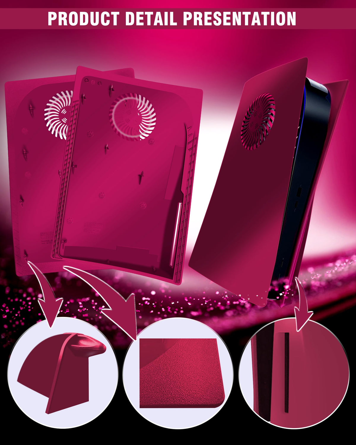 Cosmic Red Vented Faceplate for PS5 Disc Edition D40923