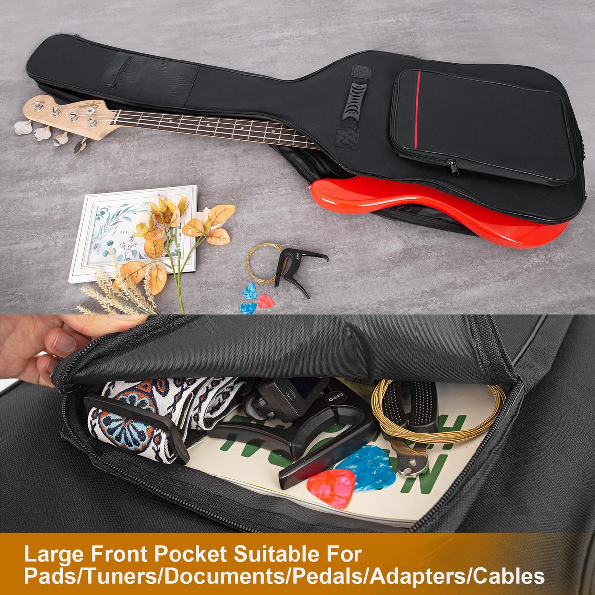 7mm Padding Waterproof Electric Bass Guitar Bag Q62577
