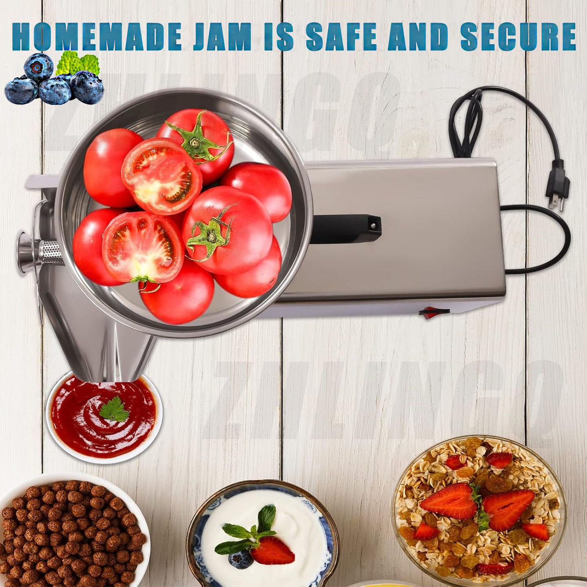 450W Stainless Steel Electric Food Mill Q2760