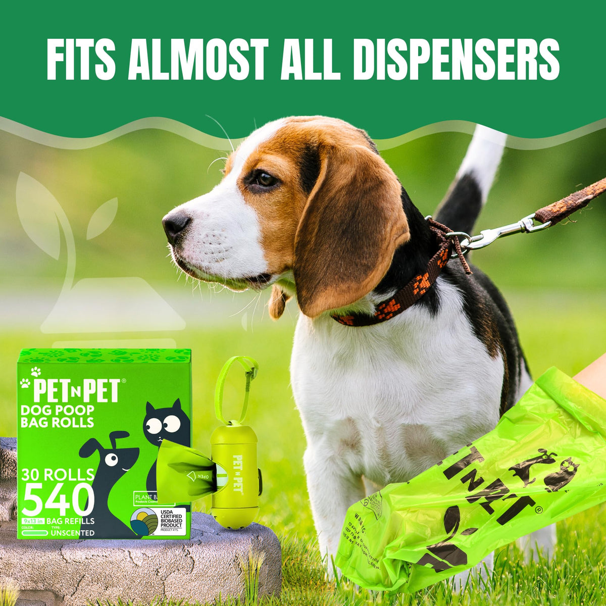 540 Count Plant Based Unscented Dog Poop Bags T6087