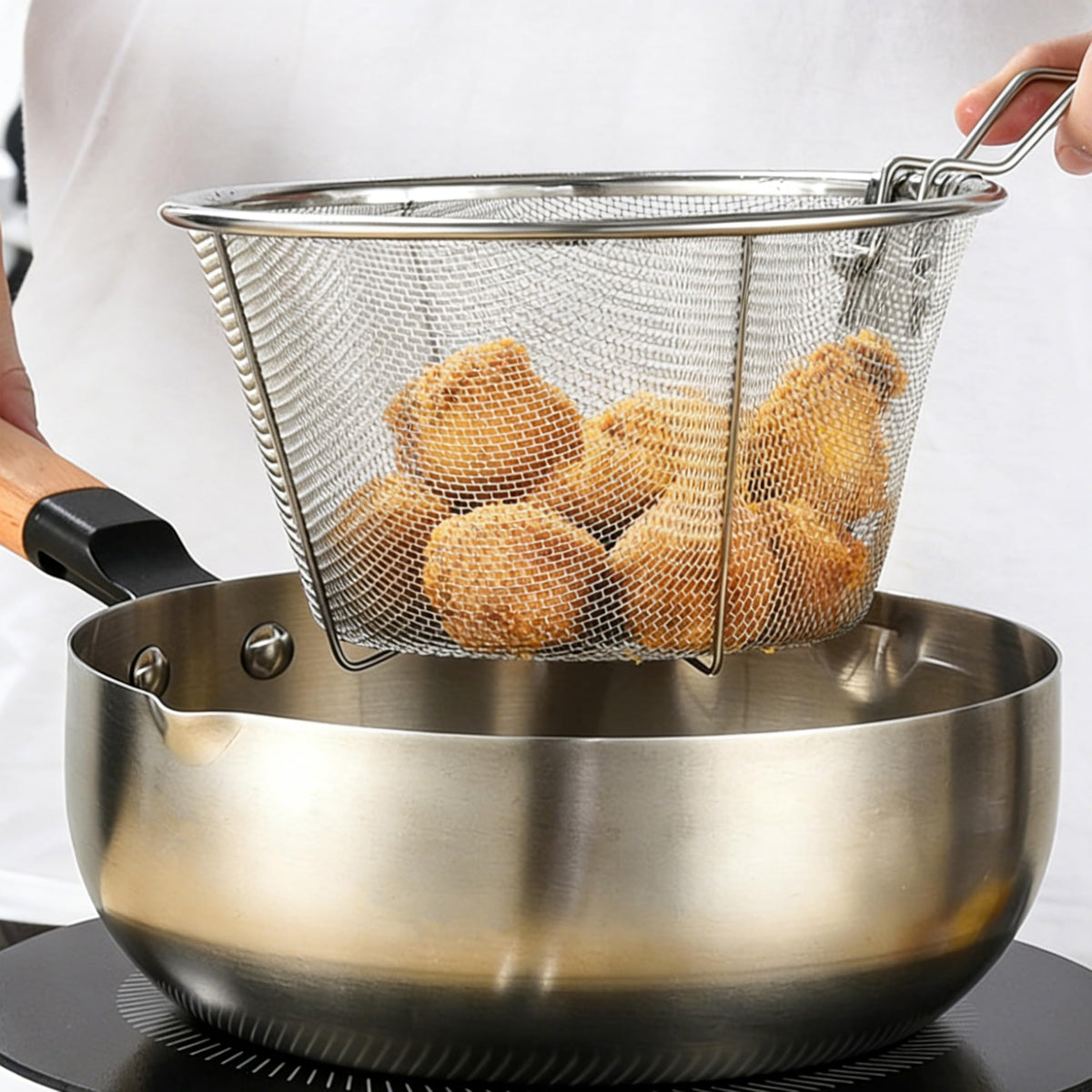 7 inch Stainless Steel Deep Fryer Basket S176704