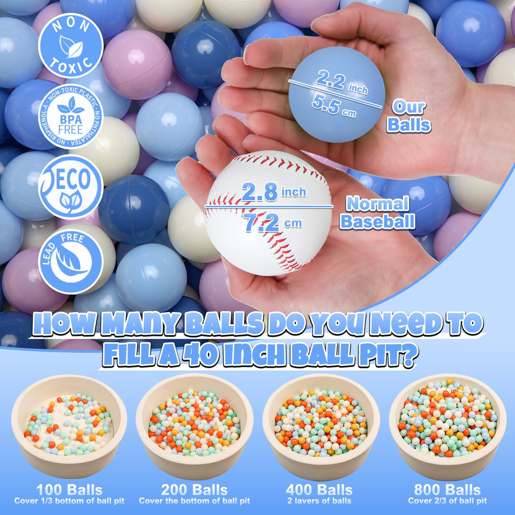 Cream Ball Pit Balls 100 Balls 2.2 Inch Y29328