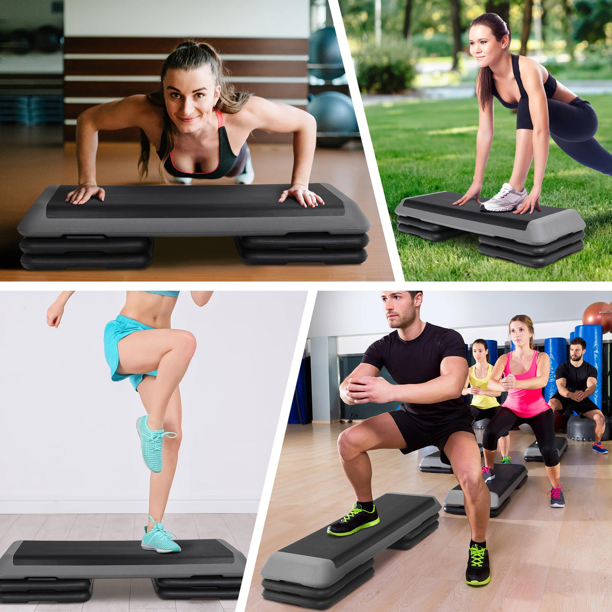 Adjustable Aerobic Stepper with 4 Risers S8985
