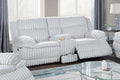 Light Gray Corduroy Manual Motion Loveseat R742