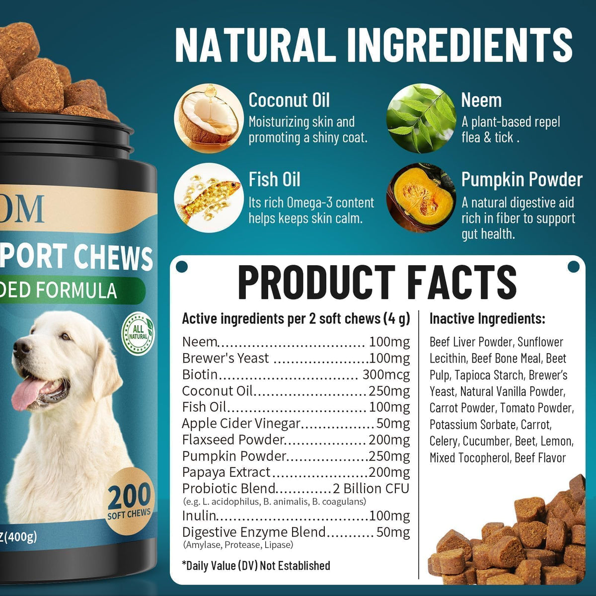 Chewable Flea and Tick Prevention for Dogs V47744