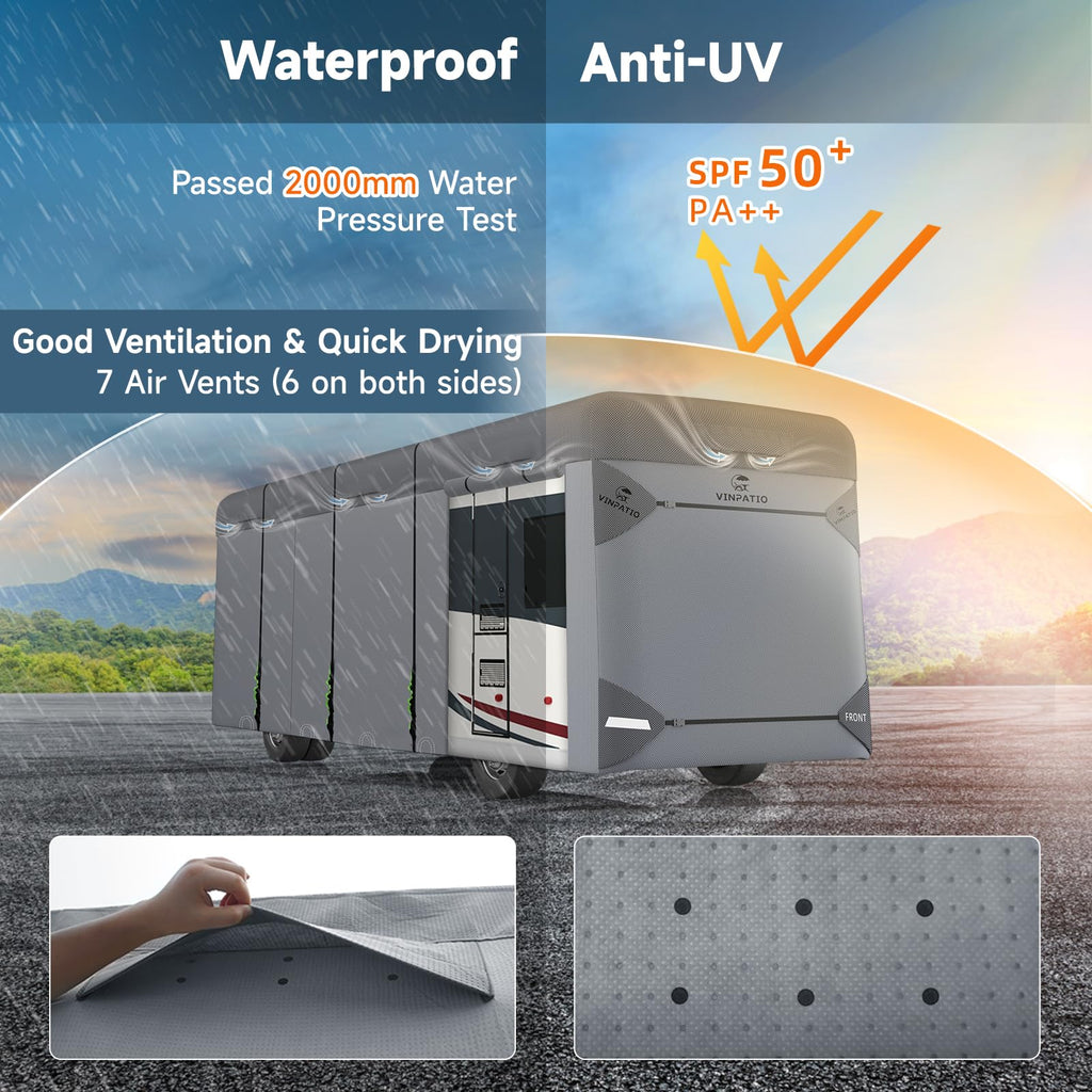 Class A RV Cover 7 Layers 34'-37' Windproof Waterproof N14776