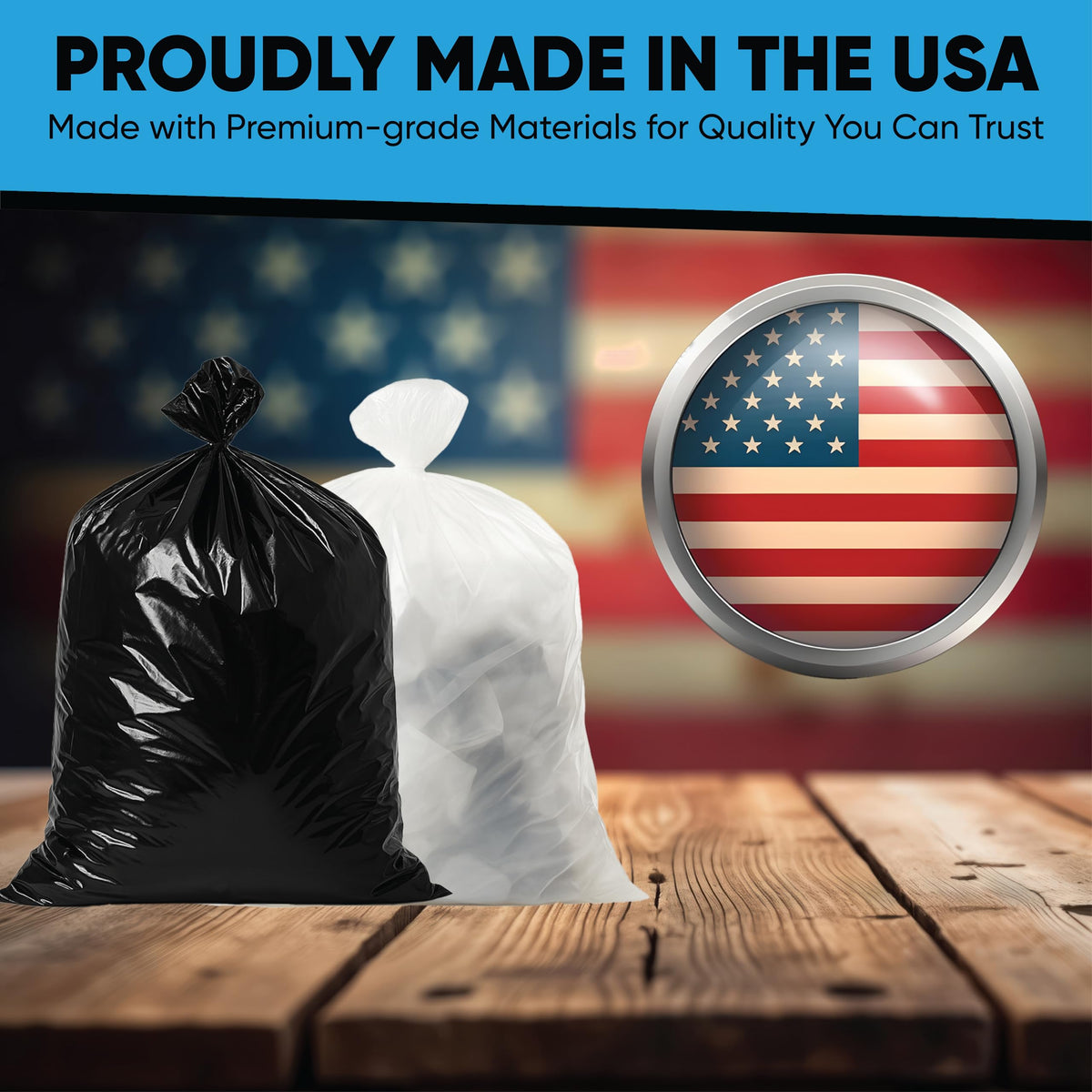 55 Gallon Heavy Duty Trash Bags 50 Count with Ties I71890