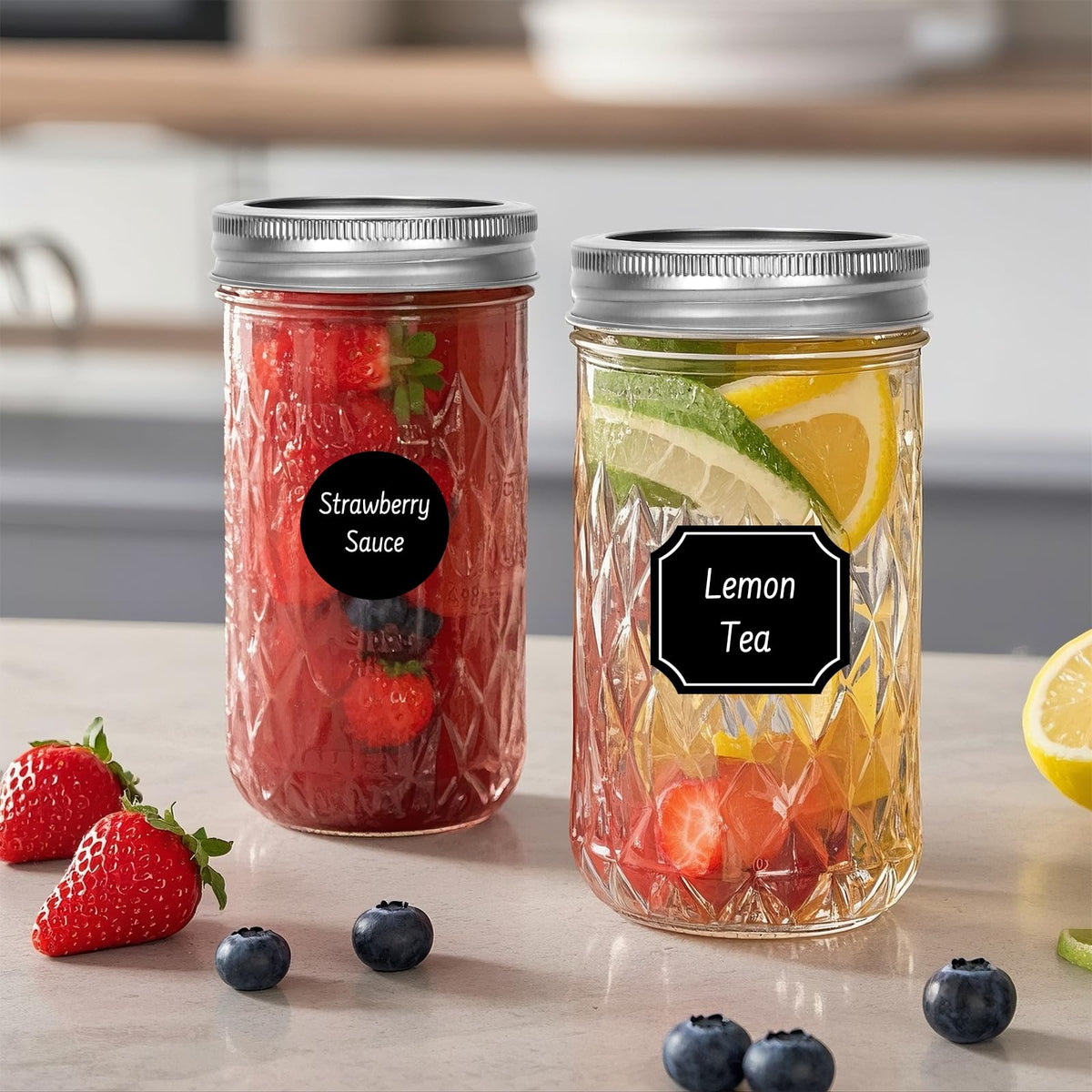12 oz Regular Mouth Glass Mason Jar 20 Pack J97438