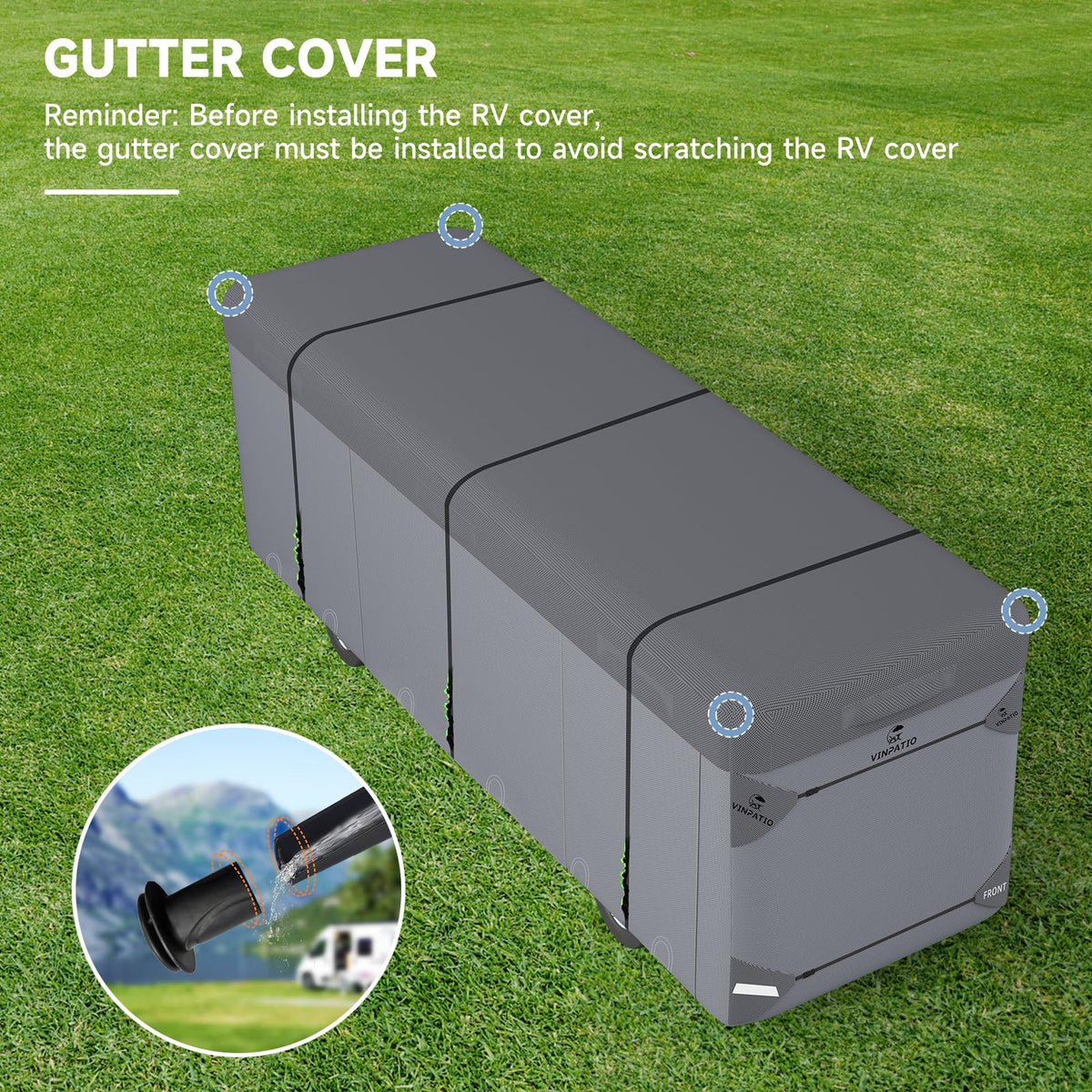 Class A RV Cover 7 Layers 34'-37' Windproof Waterproof N14776