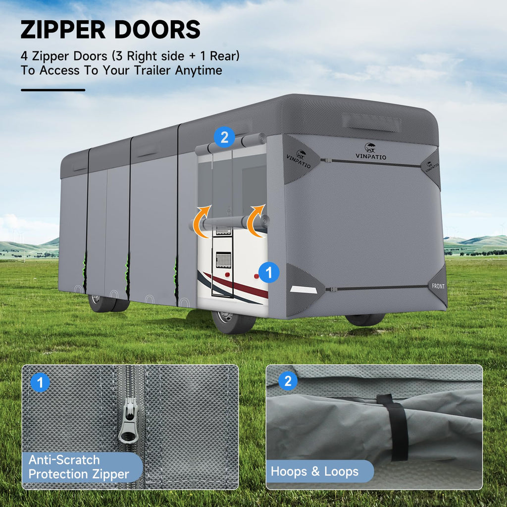 Class A RV Cover 7 Layers 34'-37' Windproof Waterproof N14776