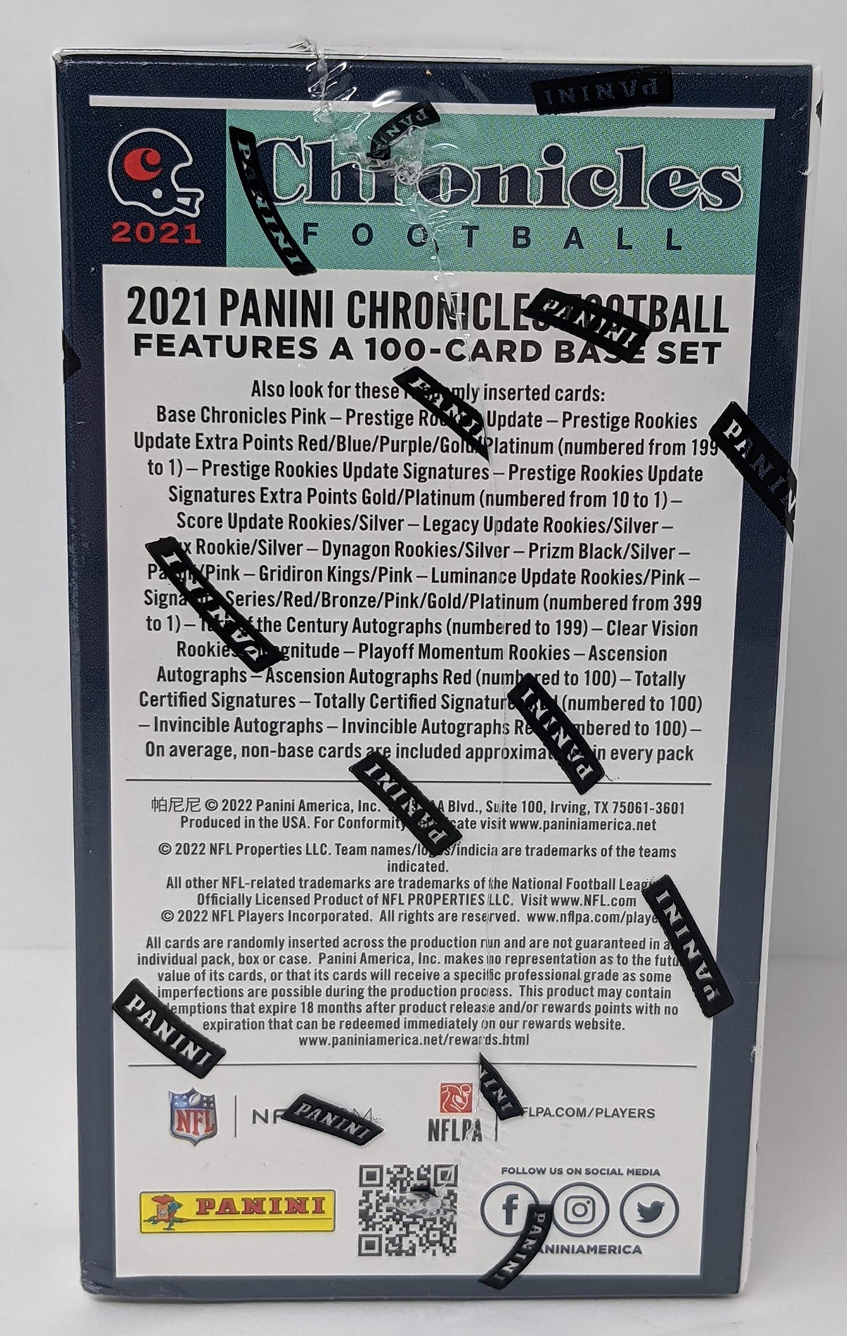2021 Panini Chronicles NFL Football Blaster Box N67722