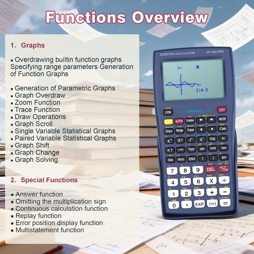 Scientific Calculator 360 Functions Multi-Line 13 Digit A3683
