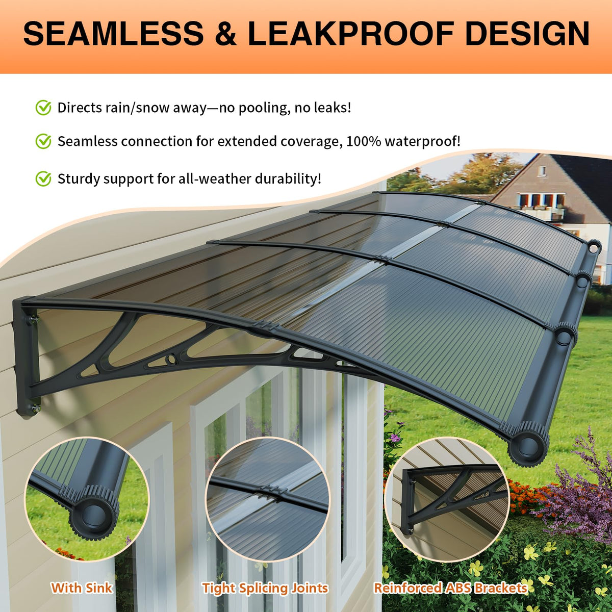 40x48in UV Rain Proof Door Awning N407