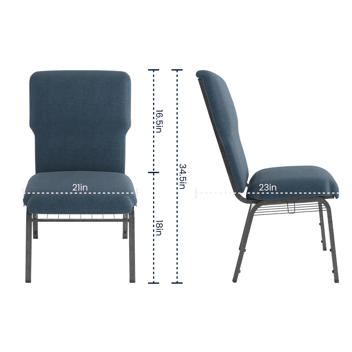 Navy 21 in Wide Church Chair O53203