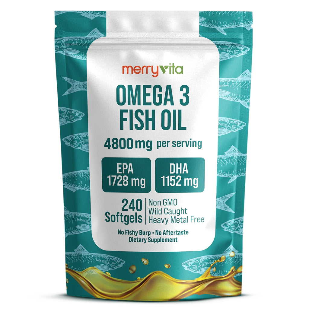 Omega 3 Fish Oil 4800 mg Softgels 240 Capsules N4565