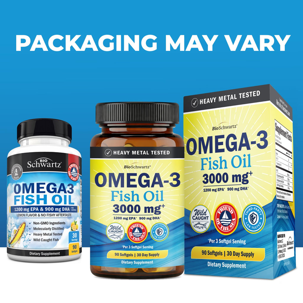 Omega 3 Fish Oil 3000mg 90 Softgels L738067
