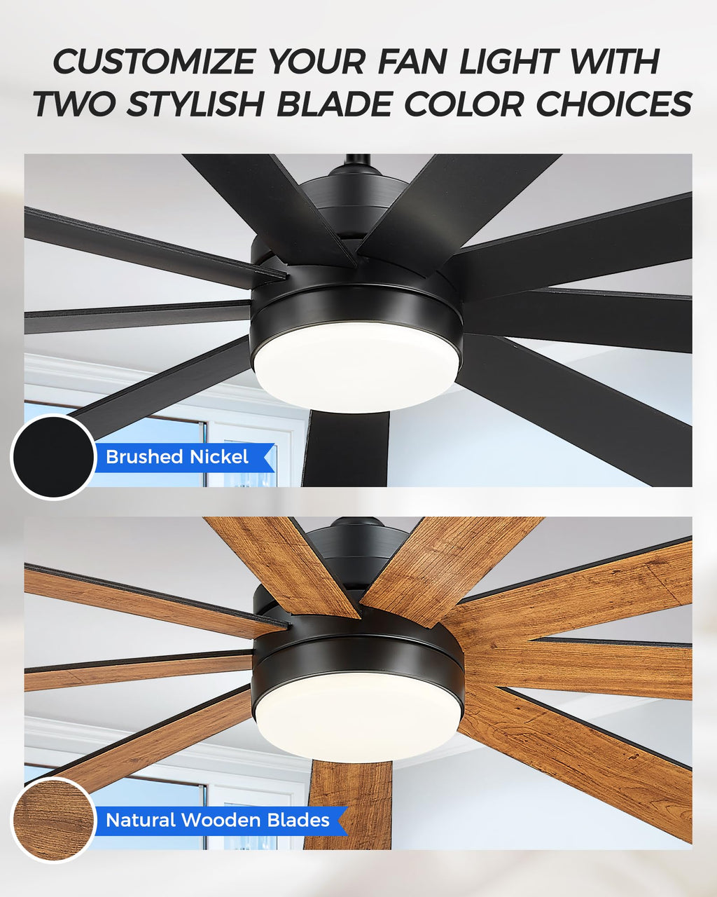 72 Inch Ceiling Fan with Light P660