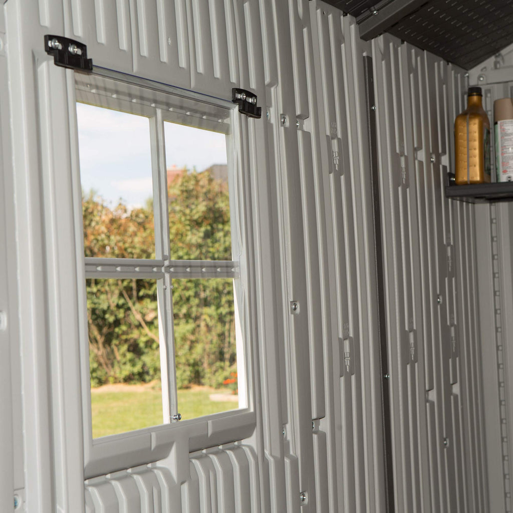 8 x 10 Ft HDPE Storage Shed with Skylight and Window W553699
