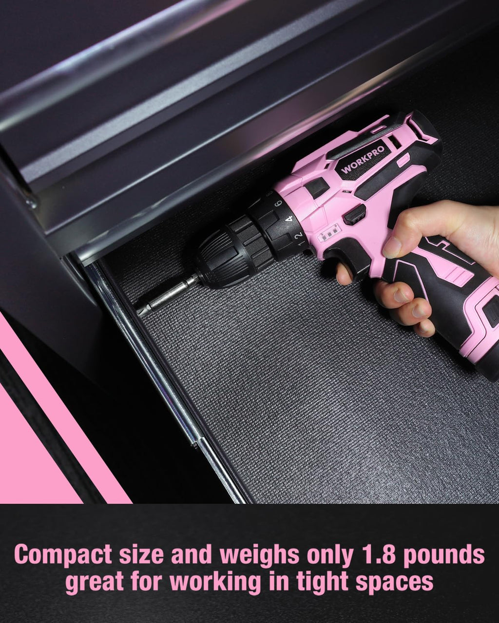 Pink Cordless Drill Driver Set J23710