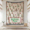 Woven Throw with Christmas Tree Design D723