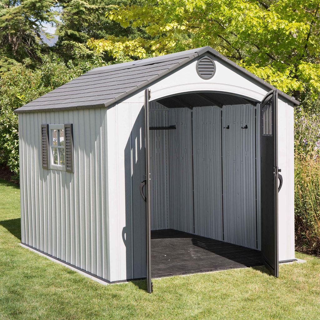 8 x 10 Ft HDPE Storage Shed with Skylight and Window W553699