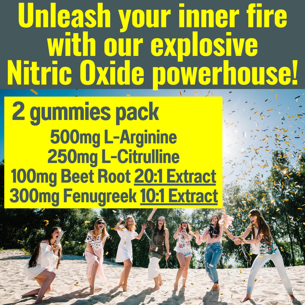 Beets Fenugreek Nitric Oxide Gummies with L-Arginine L-Citrulline T3542